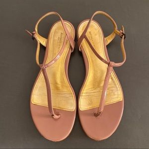 Bottega Veneta leather nude summer sandal flats 8.5